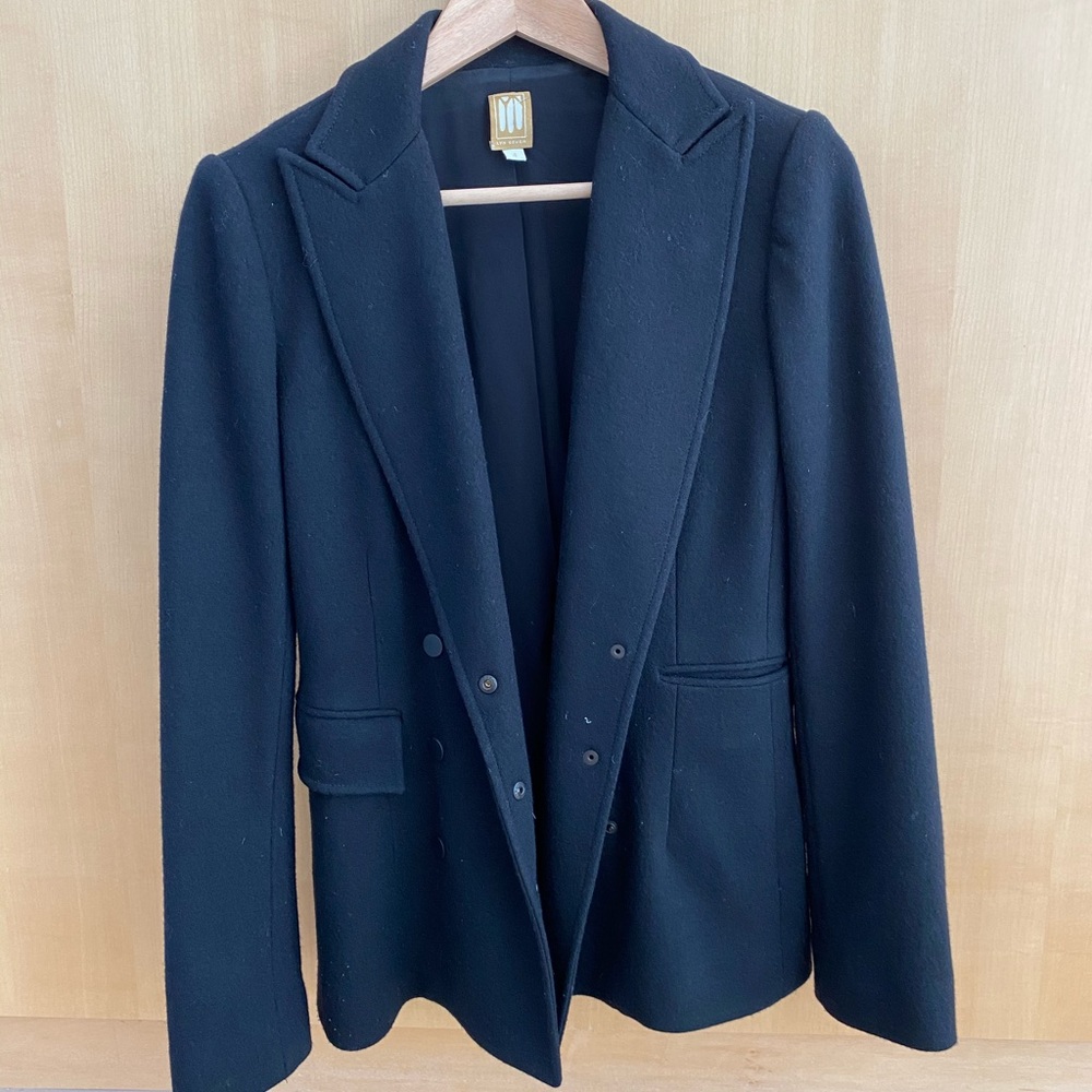 Lyn Devon black wool blazer